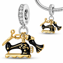 Charm pour bracelet cadeau couturière créatrice de vétements