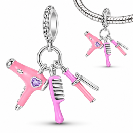 Charm pour bracelet cadeau coiffeuse