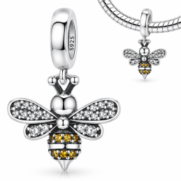Charm pour bracelet abeille strass