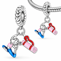 Charm pour bracelet yoga et tapis relaxation