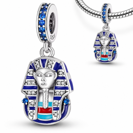 Charm pour bracelet pharaon egypte bleu