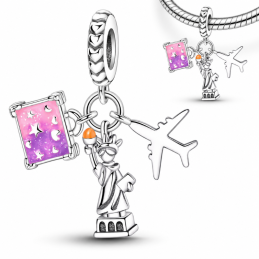 Charm pour bracelet voyage Etats Unis avion