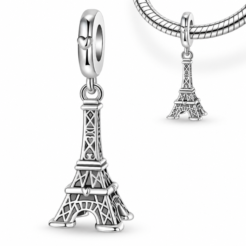 Charm pour bracelet argent tour Eiffel Paris