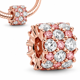 Charm pour bracelet séparateur rose blanc