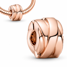 Charm pour bracelet séparateur clip doré rose simple torsadé