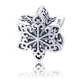 Charm pour bracelet argent collection hiver flocon neige étoile WS