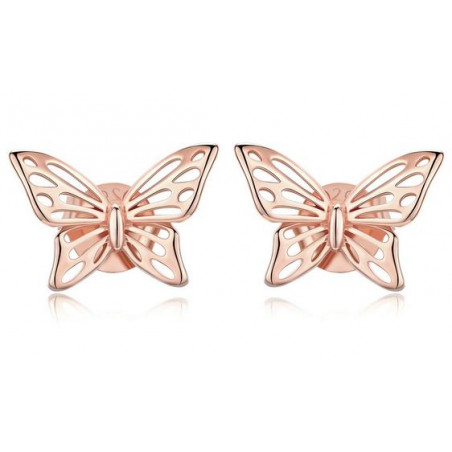 boucles d'oreilles bijoux papillon or rose BS
