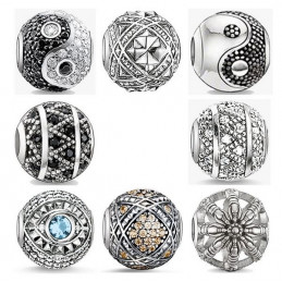 Charm bijoux bracelet collection yin yang boule karma VL