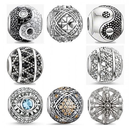 Charm bijoux bracelet collection yin yang boule karma VL