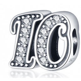Charm pour bracelet age anniversaire 10 ans