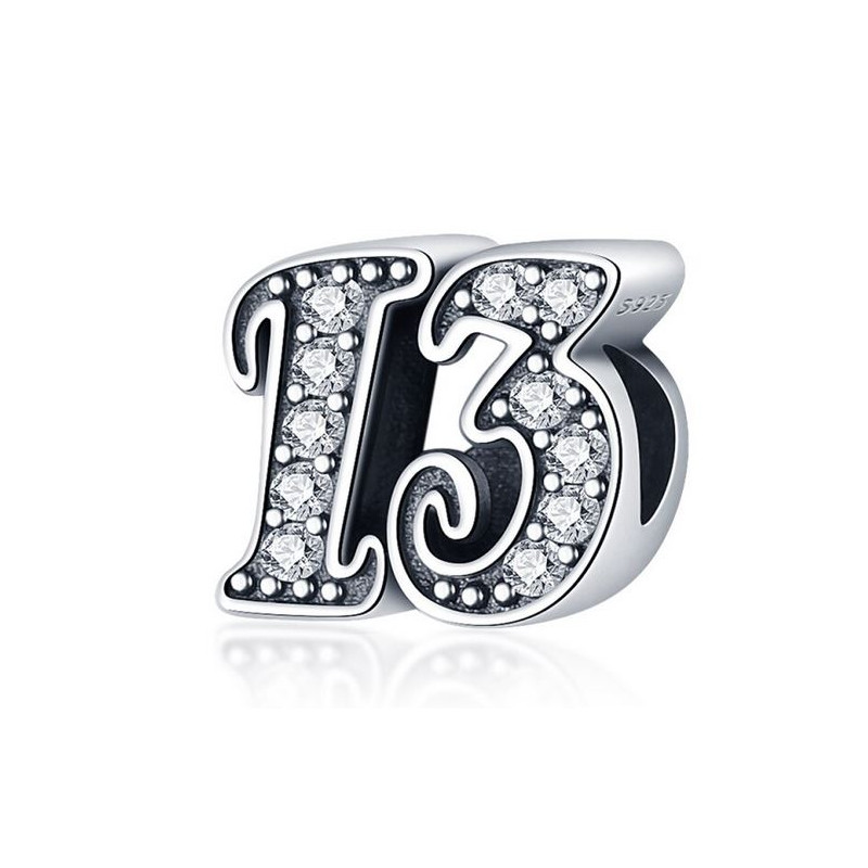 Charm pour bracelet age anniversaire 13 ans