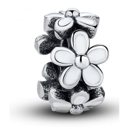 Charm bijou pour bracelet collier de fleurs blanche