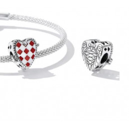 Charm bijoux bracelet Collection alice horloge coeur WS