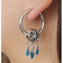 Boucles d'oreilles charm anneau argent