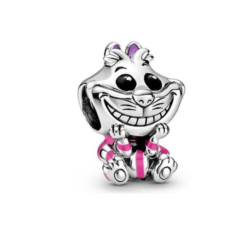Charm bijou pour bracelet chat cheshire alice argent Charm bijou pour bracelet chat cheshire alice argent