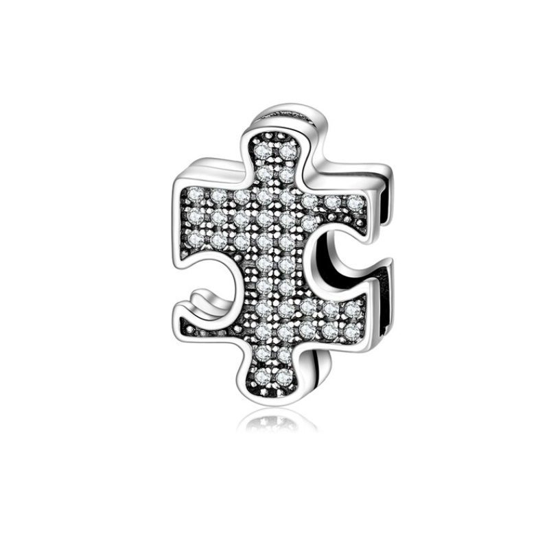 Charm bracelet puzzle strass diamant compatible réflexion