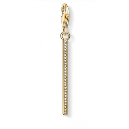 Charm compatible bracelet thomas sabo strass pendentif doré