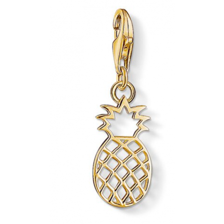 Charm compatible bracelet thomas sabo fruit ananas doré pendentif or