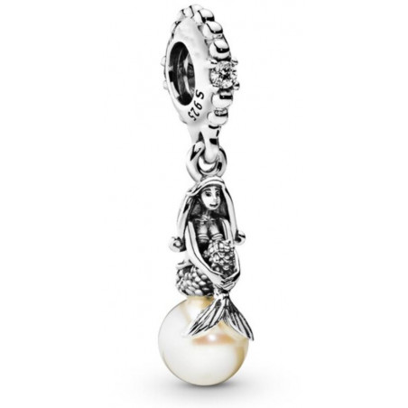 Charm bijou pour bracelet petite sirène perle argent