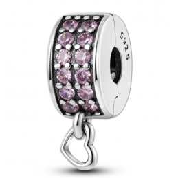 Charm pour bracelet séparateur clip collection strass étoile chance
