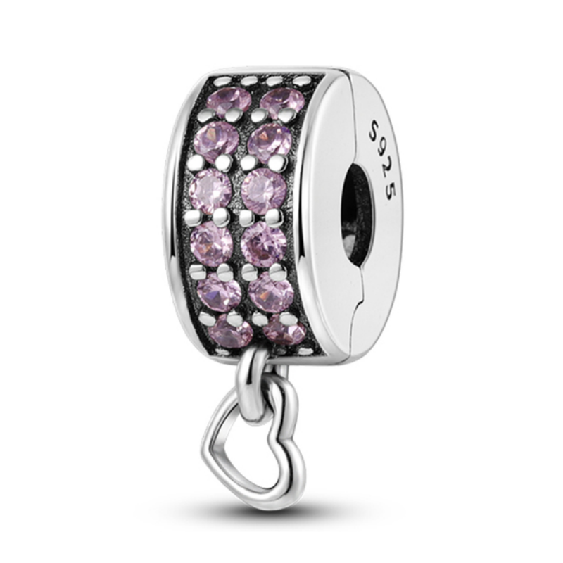 Charm pour bracelet séparateur clip collection strass étoile chance