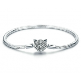 bracelet pour charm tête de chat oreille diamant