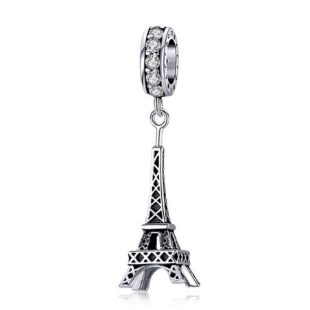 Charm pour bracelet argent tour Eiffel Paris