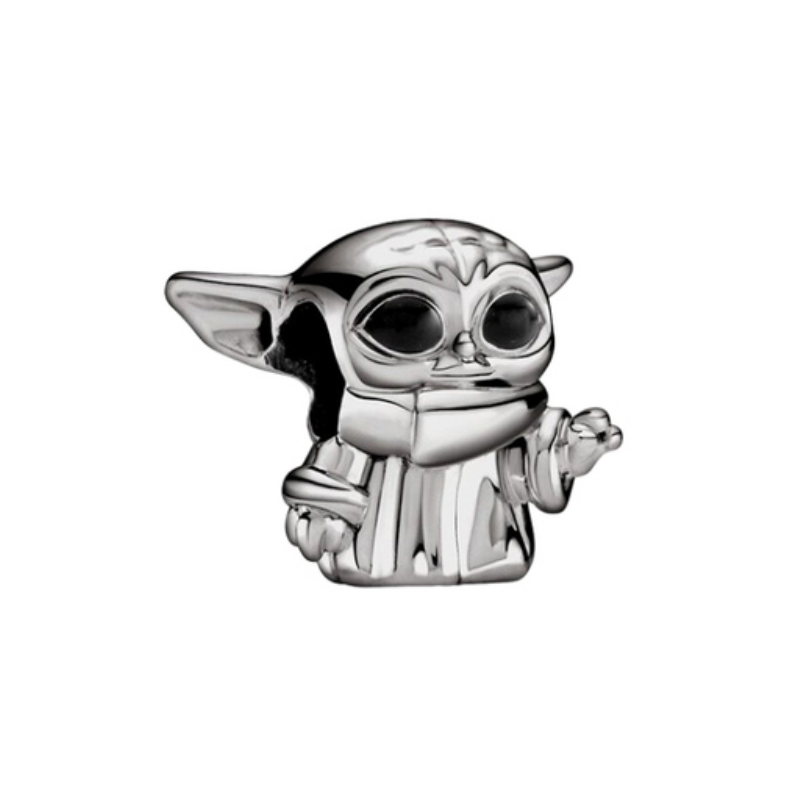 Charm bijou pour bracelet yoda noir