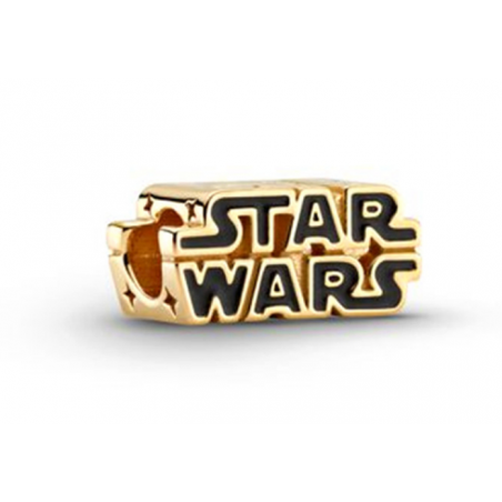 Charm bijou pour bracelet logo star wars or
