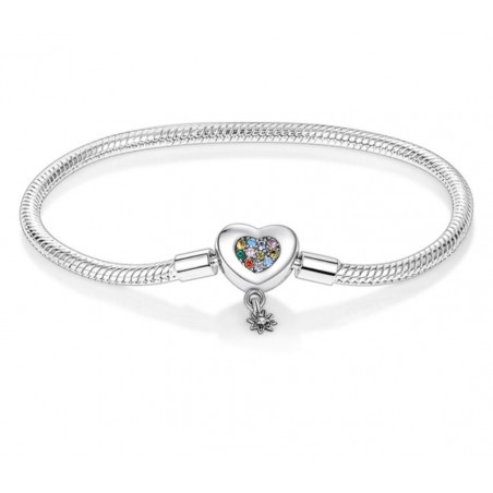 bracelet pour charm coeur pierre multicolore étoile