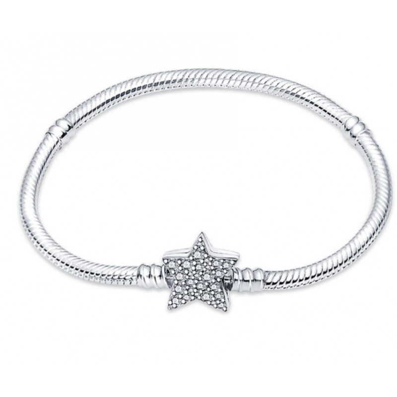 bracelet pour charm étoile strass diamant