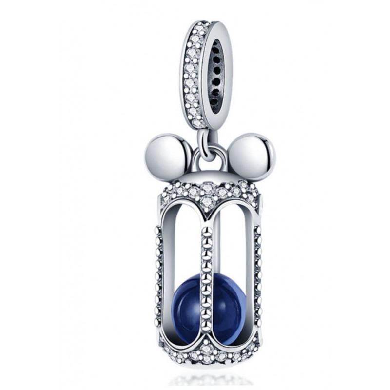 Charm pour bracelet perle bleu mickey