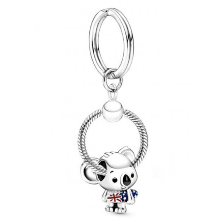 Porte clés avec bijoux charm argent koala