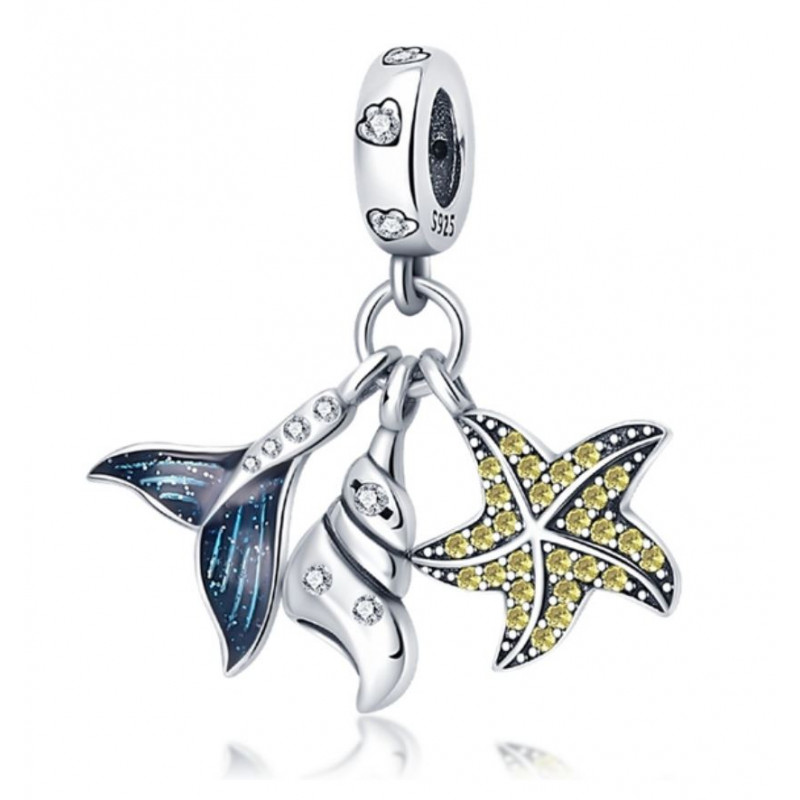 Charm pour bracelet vacances mer sirène étoile coquillage