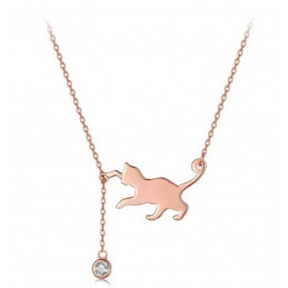 Collier or rose chat avec...