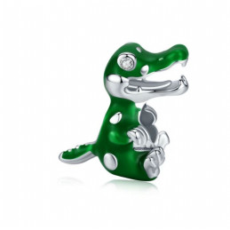 Charm pour bracelet argent crocodile