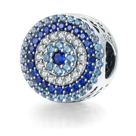Charm pour bracelet séparateur pierre bleue turquoise