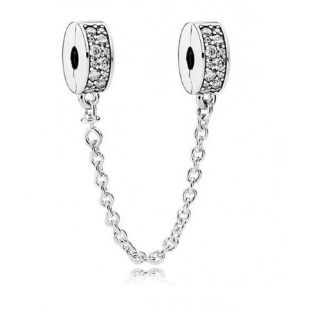 Charm double séparateur clip chaine strass diamant pour bracelet