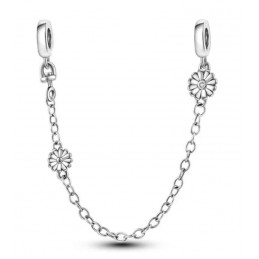 Charm double avec chaine de sécurité fleur