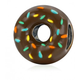 Charm bijou pour bracelet donut chocolat