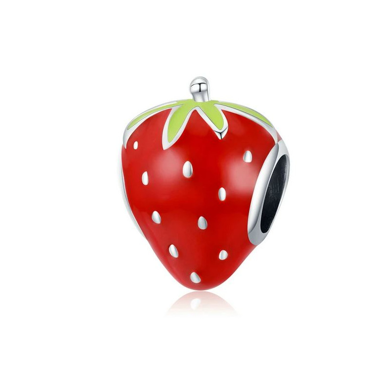 Charm bijou pour bracelet fraise