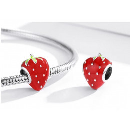 Charm bijou pour bracelet fraise