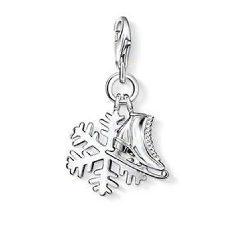 Charm compatible bracelet thomas sabo flocon de neige patin a glace