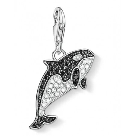 Charm compatible bracelet thomas sabo orc pierre noir blanche