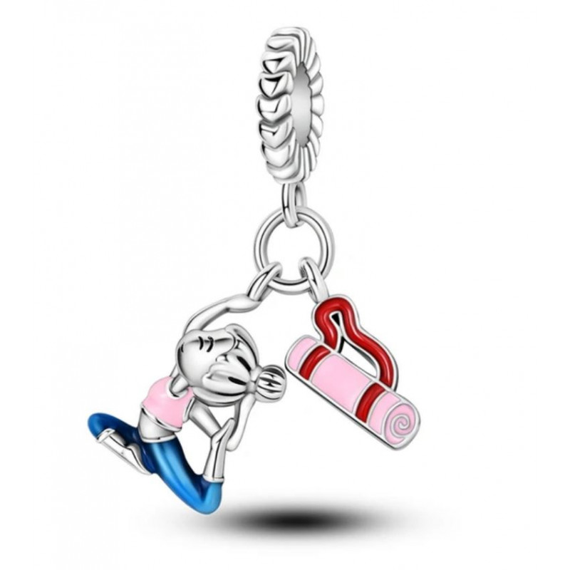 Charm pour bracelet yoga et tapis relaxation Charm pour bracelet yoga et tapis relaxation
