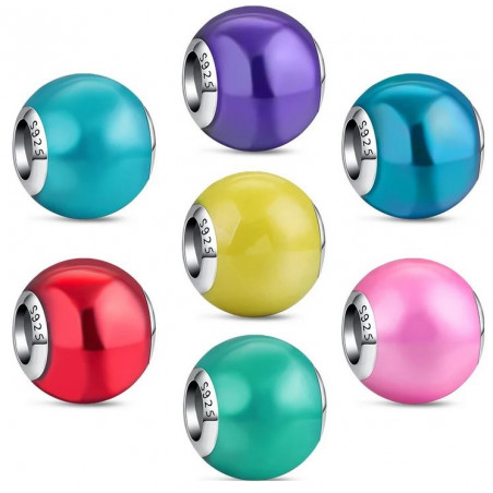 Charm pour bracelet boule de couleur séparateur