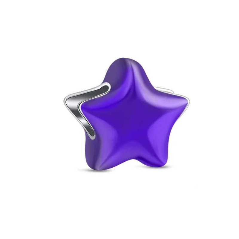 Charm pour bracelet séparateur étoile de couleur