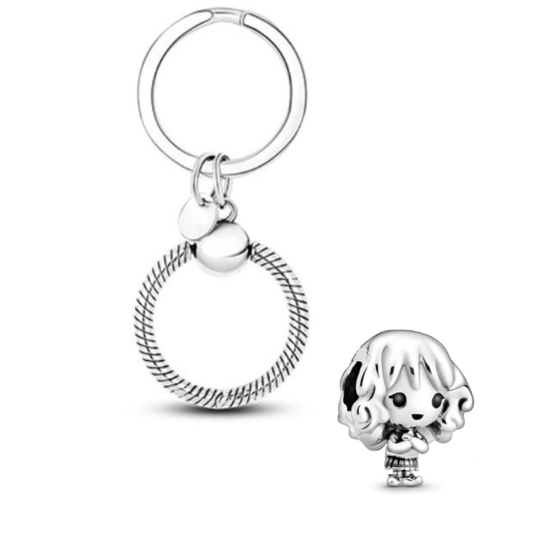 Porte clé avec bijou charm personnage Hermione Porte clé avec bijou charm personnage Hermione