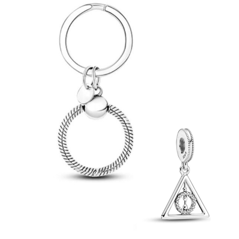 Porte clé avec bijou charm relique de la mort Porte clé avec bijou charm relique de la mort