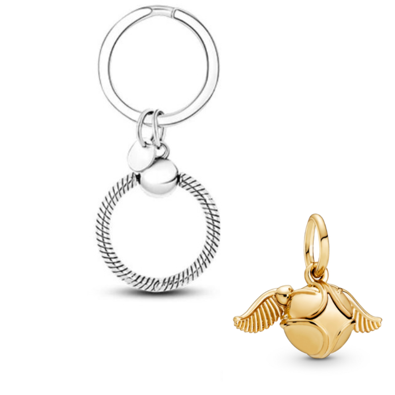 Porte clé avec bijou charm vif d'or Porte clé avec bijou charm vif d'or